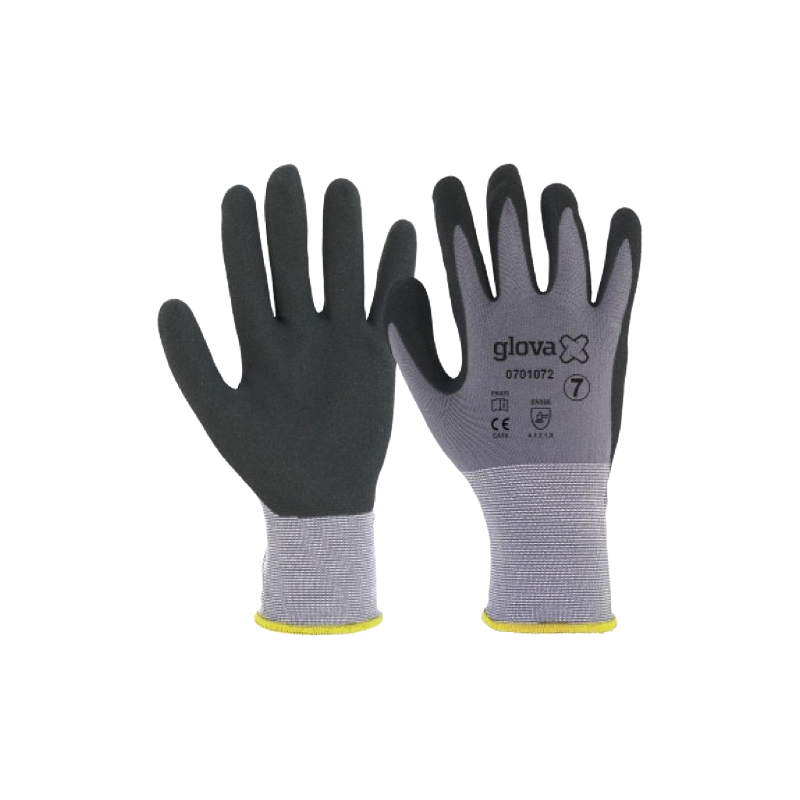Luva Nitrilo Espumoso Cinza N600, tam. M (nº8)