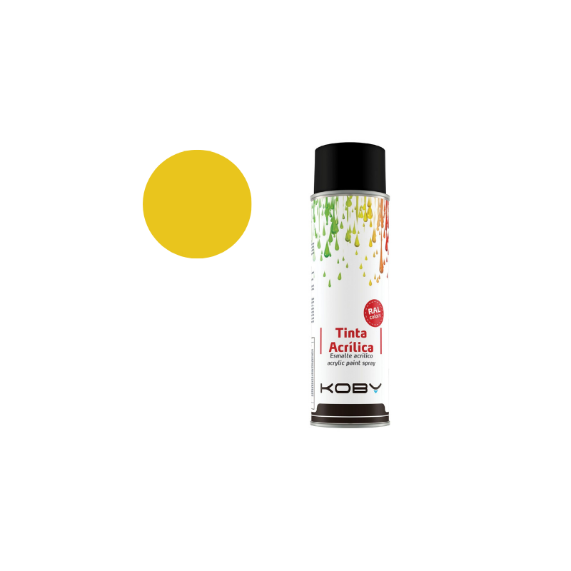 Spray Tinta Acrílica 400ml, RAL 1021 (Amarelo)