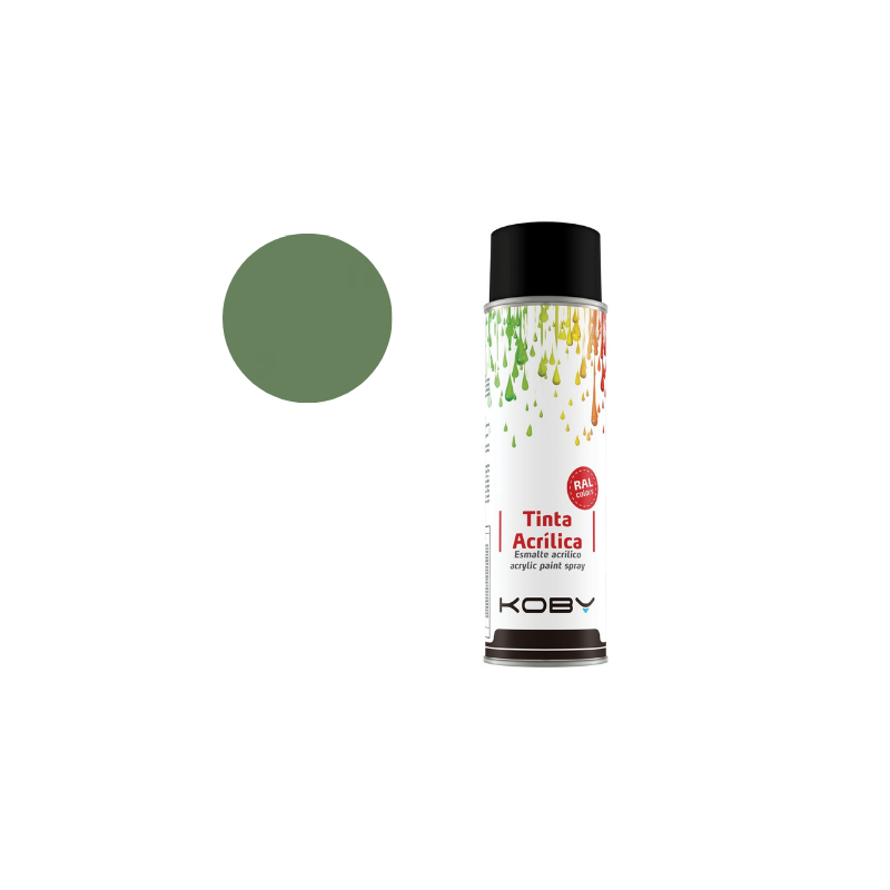 Spray Tinta Acrílica 400ml, RAL 6011 (Verde Opaco)