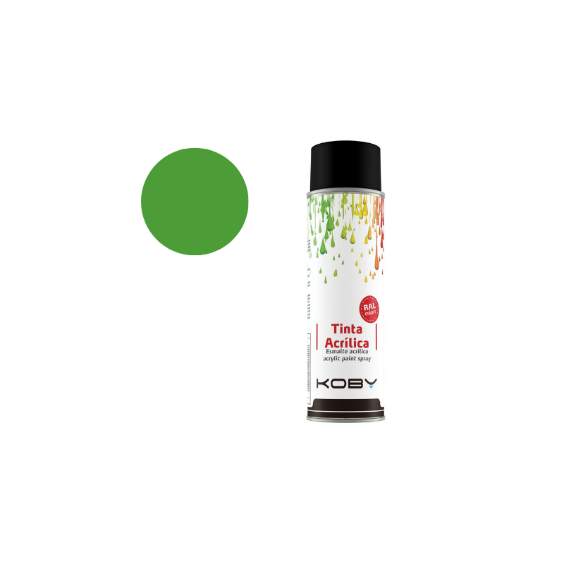Spray Tinta Acrílica 400ml, RAL 6018 (Verde)