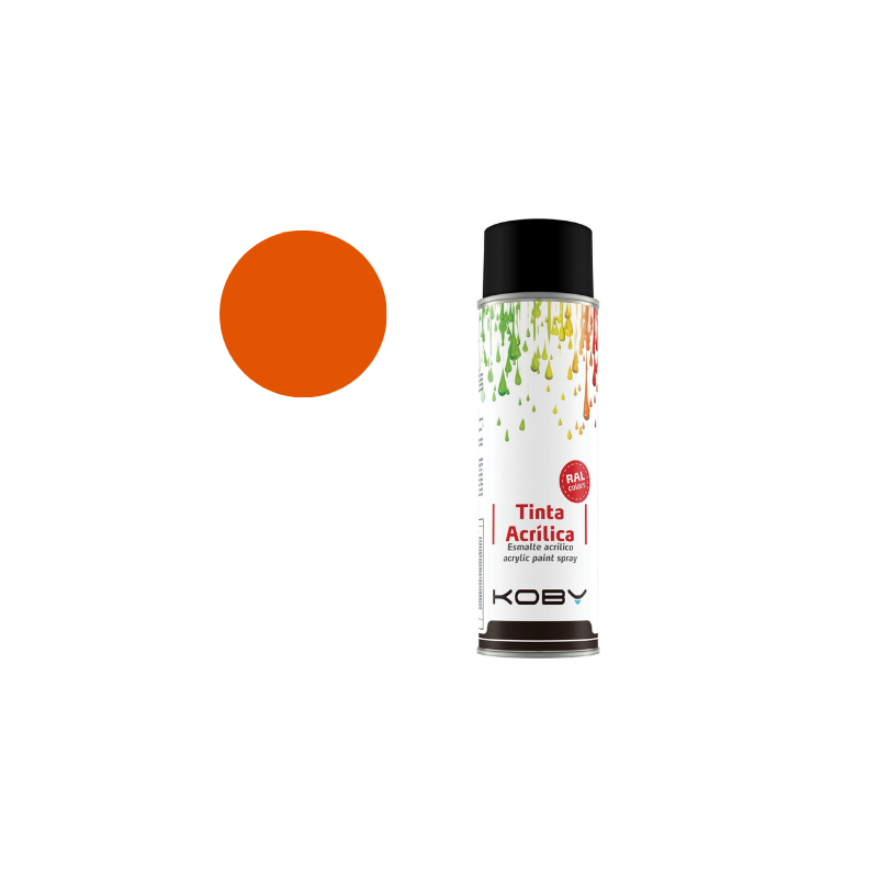 Spray Tinta Acrílica 400ml, RAL 2004 (Laranja)
