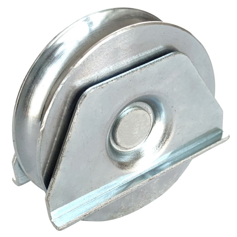 Roda em U 80mm canal 16 p/ soldar Strong