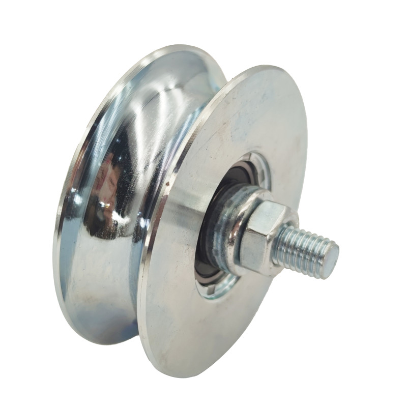 Roda Inox em U 80mm canal 16 Strong