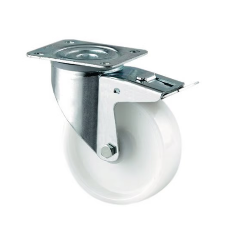 Rodízio Giratório c/ Travão G-50mm, Nylon