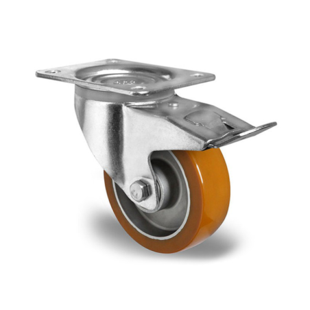 Rodízio Giratório c/ travão 120/PUAET - 80mm