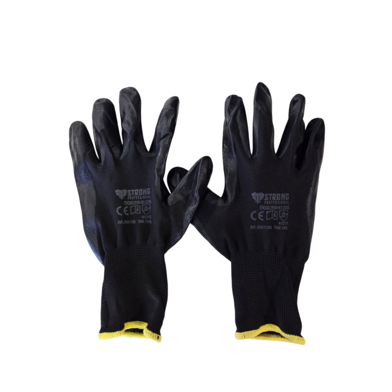 Luva nitrilo preto Strong Tamanho 10