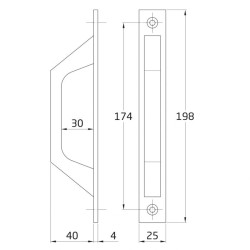 PUXADOR 3040 ALUMINIO PRATA (D)