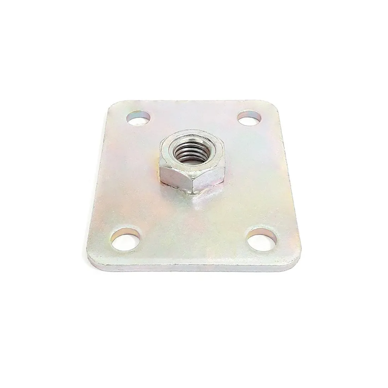 Placa quadrada c/ porca ajustavél, M16