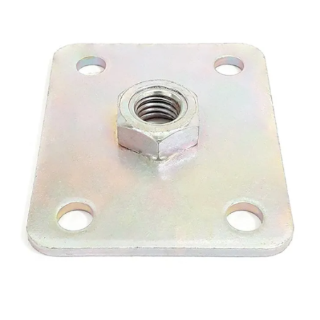 Placa quadrada c/ porca ajustavél, M16