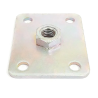 Placa quadrada c/ porca ajustavél, M16