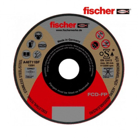 Discos Corte Inox 125x1.0x22.23, Fischer